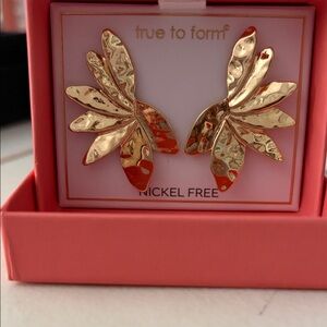 True to Form Gold Leaf Earrings